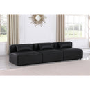 Meridian Cube Black Vegan Leather Modular Sofa IMAGE 2