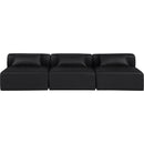 Meridian Cube Black Vegan Leather Modular Sofa IMAGE 4