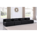 Meridian Cube Black Vegan Leather Modular Sofa IMAGE 2