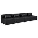 Meridian Cube Black Vegan Leather Modular Sofa IMAGE 9