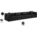 Meridian Cube Black Vegan Leather Modular Sofa IMAGE 9