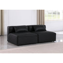 Meridian Cube Black Vegan Leather Modular Sofa IMAGE 2