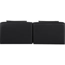 Meridian Cube Black Vegan Leather Modular Sofa IMAGE 3
