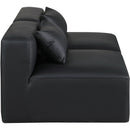 Meridian Cube Black Vegan Leather Modular Sofa IMAGE 5
