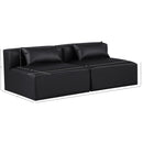 Meridian Cube Black Vegan Leather Modular Sofa IMAGE 9