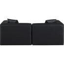 Meridian Cube Black Vegan Leather Modular Sofa IMAGE 3
