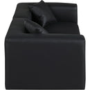 Meridian Cube Black Vegan Leather Modular Sofa IMAGE 5