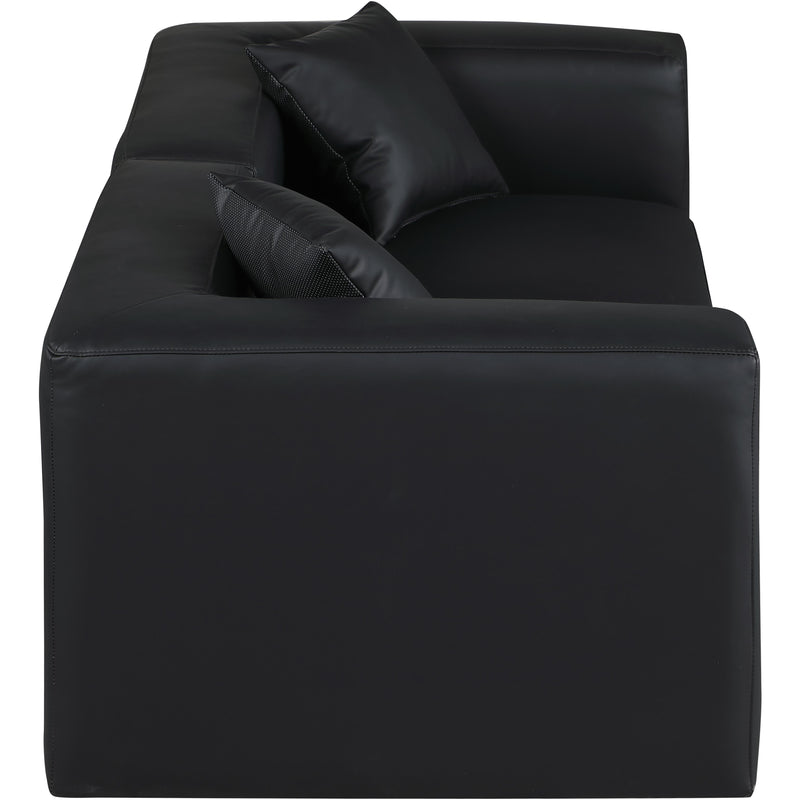 Meridian Cube Black Vegan Leather Modular Sofa IMAGE 5