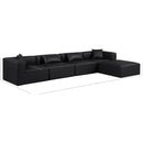 Meridian Cube Black Vegan Leather Modular Sectional IMAGE 10