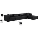 Meridian Cube Black Vegan Leather Modular Sectional IMAGE 9