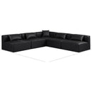 Meridian Cube Black Vegan Leather Modular Sectional IMAGE 10