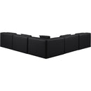 Meridian Cube Black Vegan Leather Modular Sectional IMAGE 3