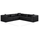 Meridian Cube Black Vegan Leather Modular Sectional IMAGE 11