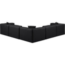 Meridian Cube Black Vegan Leather Modular Sectional IMAGE 3