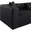 Meridian Cube Black Vegan Leather Modular Sectional IMAGE 6