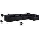 Meridian Cube Black Vegan Leather Modular Sectional IMAGE 10