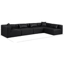 Meridian Cube Black Vegan Leather Modular Sectional IMAGE 11