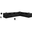 Meridian Cube Black Vegan Leather Modular Sectional IMAGE 10