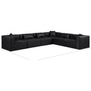 Meridian Cube Black Vegan Leather Modular Sectional IMAGE 11