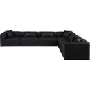 Meridian Cube Black Vegan Leather Modular Sectional IMAGE 3