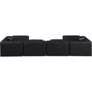 Meridian Cube Black Vegan Leather Modular Sectional IMAGE 3