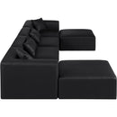 Meridian Cube Black Vegan Leather Modular Sectional IMAGE 5