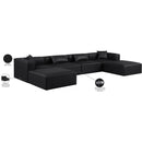 Meridian Cube Black Vegan Leather Modular Sectional IMAGE 9