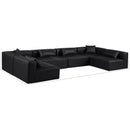 Meridian Cube Black Vegan Leather Modular Sectional IMAGE 10