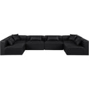 Meridian Cube Black Vegan Leather Modular Sectional IMAGE 4