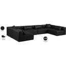 Meridian Cube Black Vegan Leather Modular Sectional IMAGE 9