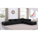 Meridian Cube Black Vegan Leather Modular Sectional IMAGE 2