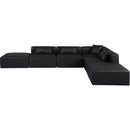 Meridian Cube Black Vegan Leather Modular Sectional IMAGE 3