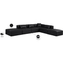 Meridian Cube Black Vegan Leather Modular Sectional IMAGE 9