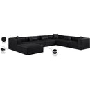 Meridian Cube Black Vegan Leather Modular Sectional IMAGE 10