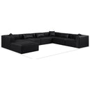 Meridian Cube Black Vegan Leather Modular Sectional IMAGE 11