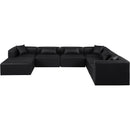 Meridian Cube Black Vegan Leather Modular Sectional IMAGE 3