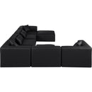 Meridian Cube Black Vegan Leather Modular Sectional IMAGE 4