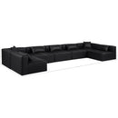 Meridian Cube Black Vegan Leather Modular Sectional IMAGE 10