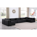 Meridian Cube Black Vegan Leather Modular Sectional IMAGE 2