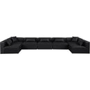 Meridian Cube Black Vegan Leather Modular Sectional IMAGE 4