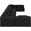 Meridian Cube Black Vegan Leather Modular Sectional IMAGE 5