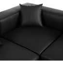 Meridian Cube Black Vegan Leather Modular Sectional IMAGE 6