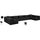 Meridian Cube Black Vegan Leather Modular Sectional IMAGE 9