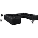 Meridian Cube Black Vegan Leather Modular Sectional IMAGE 10