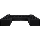 Meridian Cube Black Vegan Leather Modular Sectional IMAGE 4