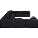 Meridian Cube Black Vegan Leather Modular Sectional IMAGE 5