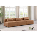 Meridian Cube Brown Vegan Leather Modular Sofa IMAGE 2