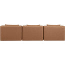 Meridian Cube Brown Vegan Leather Modular Sofa IMAGE 3