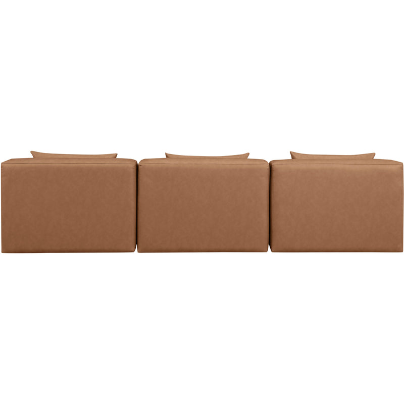 Meridian Cube Brown Vegan Leather Modular Sofa IMAGE 3