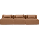 Meridian Cube Brown Vegan Leather Modular Sofa IMAGE 4